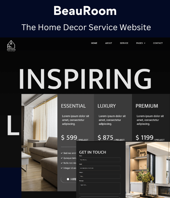 BeauRoom Home Decor Service Website