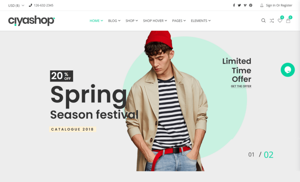 Ciyashop Best eCommerce WordPress Themes