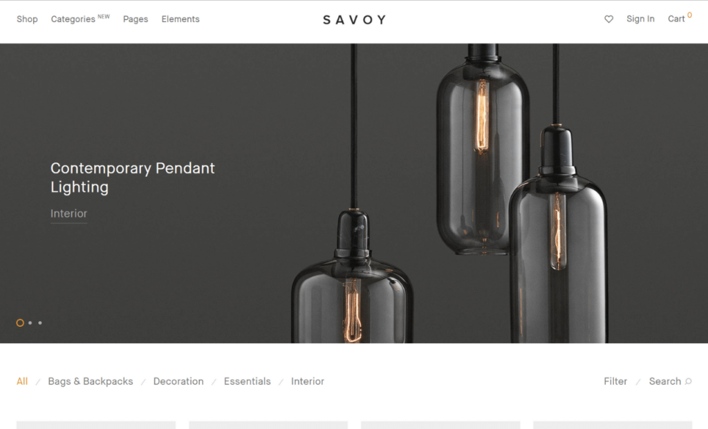 Savoy Best eCommerce WordPress Themes